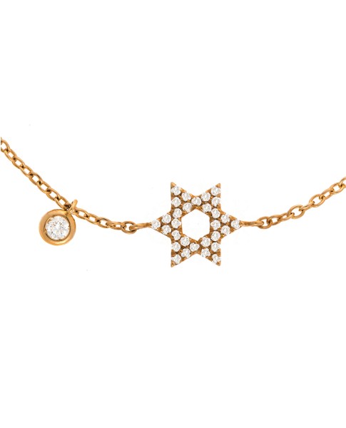 Dainty Collection 18k Rose Gold Diamonds Bracelet