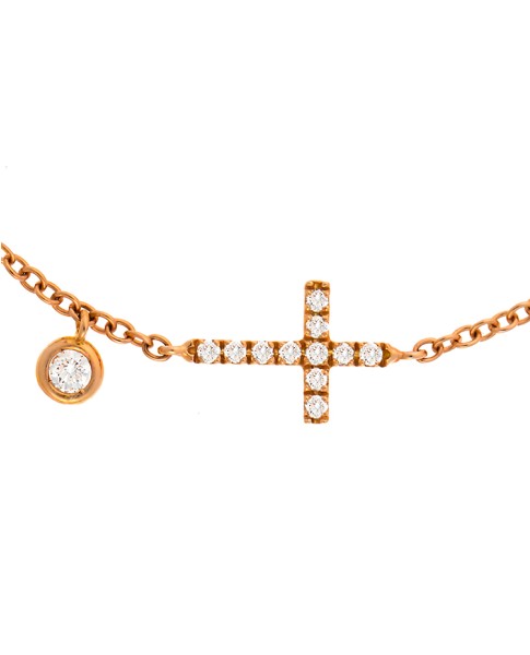 Dainty Collection 18k Rose Gold Diamonds Bracelet