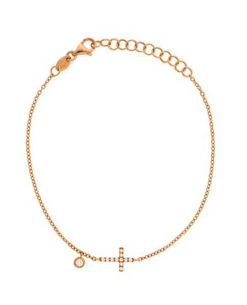 Dainty Collection 18k Rose Gold Diamonds Bracelet