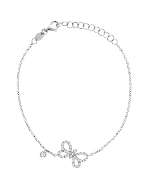 Dainty Collection 18k White Gold Diamonds Bracelet