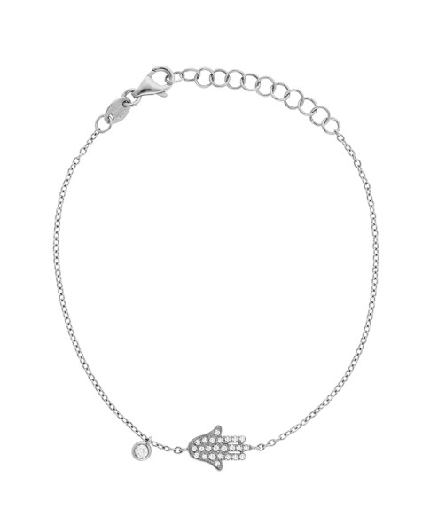 Dainty Collection 18k White Gold Diamonds Bracelet