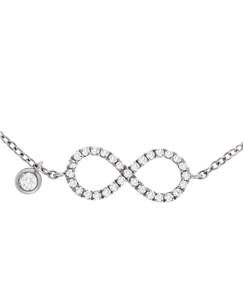 Dainty Collection 18k White Gold Diamonds Bracelet