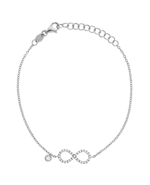 Dainty Collection 18k White Gold Diamonds Bracelet
