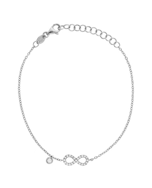Dainty Collection 18k White Gold Diamonds Bracelet