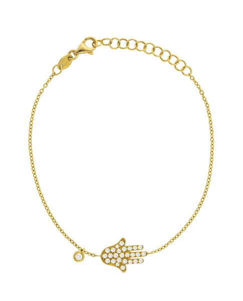 Dainty Collection 18k Yellow Gold Diamonds Bracelet
