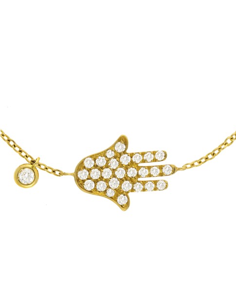 Dainty Collection 18k Yellow Gold Diamonds Bracelet