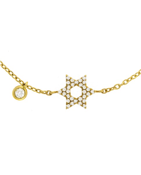 Dainty Collection 18k Yellow Gold Diamonds Bracelet
