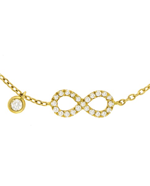 Dainty Collection 18k Yellow Gold Diamonds Bracelet