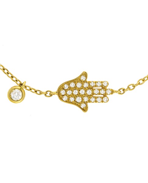 Dainty Collection 18k Yellow Gold Diamonds Bracelet