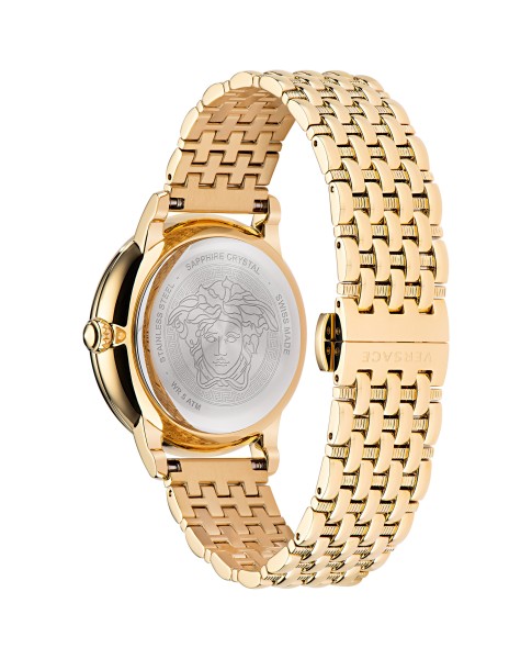 La Medusa 38MM Yellow Gold Case Black Enamel Dial Womens Watch
