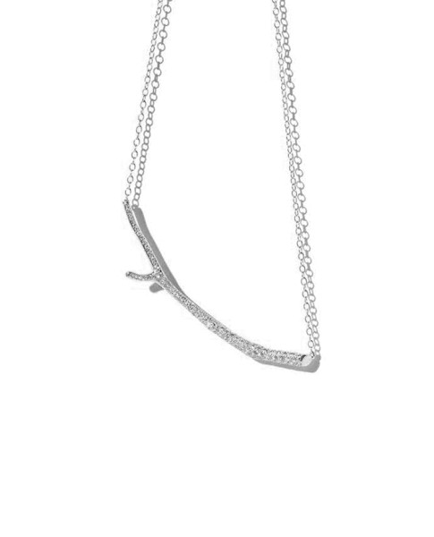 18K Gold Wonderland Twig and Diamond Necklace
