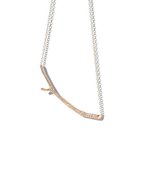 18K Gold Wonderland Twig and Diamond Necklace