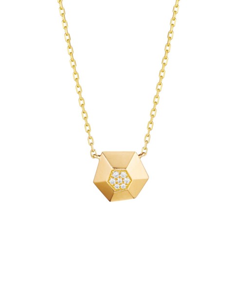 18K Gold Jackson Small Diamond Pendant