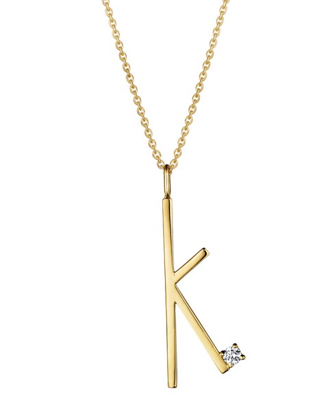 Mimi So Type Letter "K" Pendant
