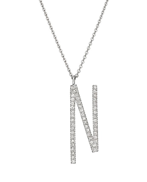 Mimi So Type Letter "N" Pave Diamond Pendant