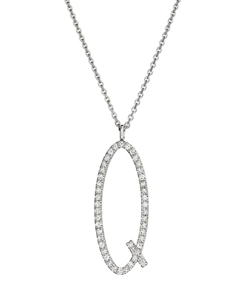 Mimi So Type Letter "Q" Pave Diamond Pendant
