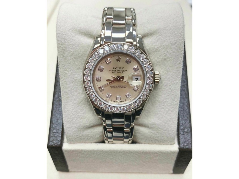 Rolex Ladies Pearlmaster 69299 Original Diamond Dial And Bezel 18K White Gold Rolex Buy at TrueFacet