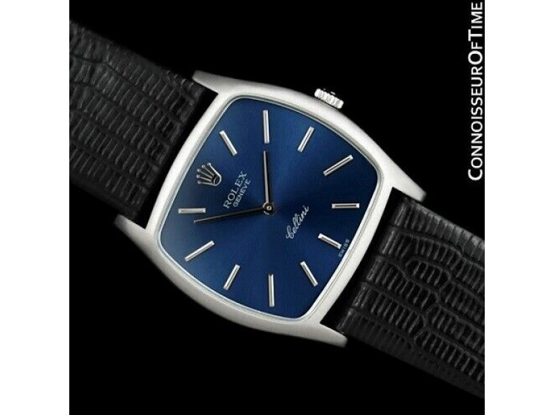 1975 ROLEX CELLINI Vintage Mens 18K White Gold TV Watch Rolex Buy at TrueFacet