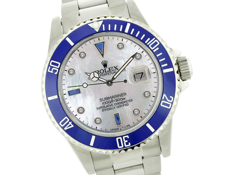 Rolex submariner mother of pearl face hot sale