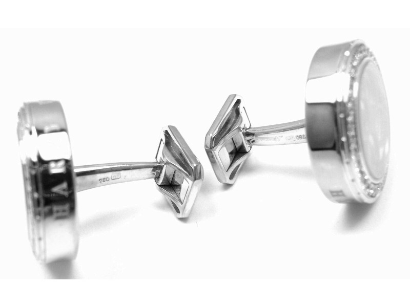Rare Authentic Harry Winston Ocean 18k White Gold Diamond Cufflinks Harry Winston Buy at TrueFacet
