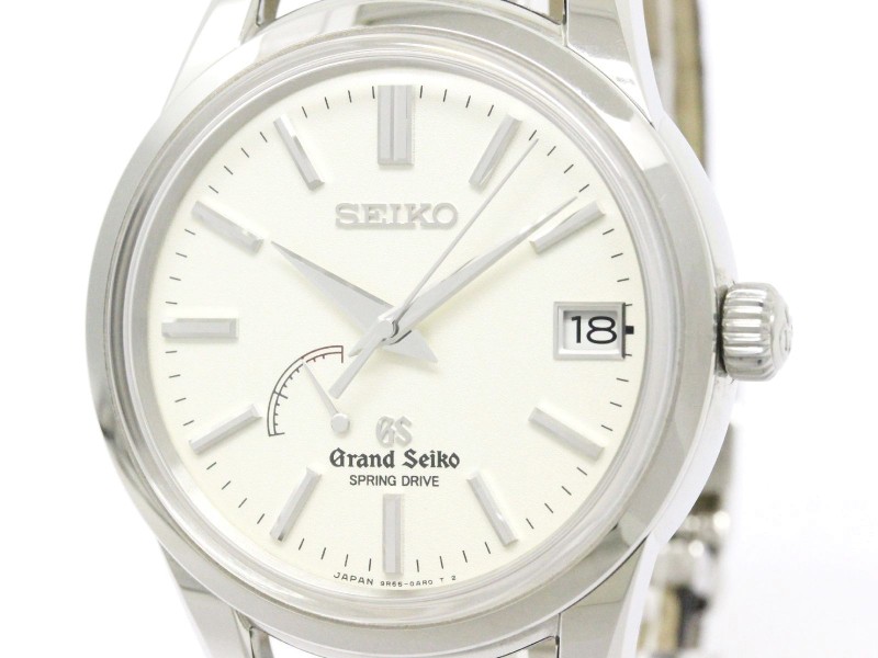 Seiko SBGA093 Spring Drive Stainless Steel Leather 39mm Mens Watch Seiko Buy at TrueFacet