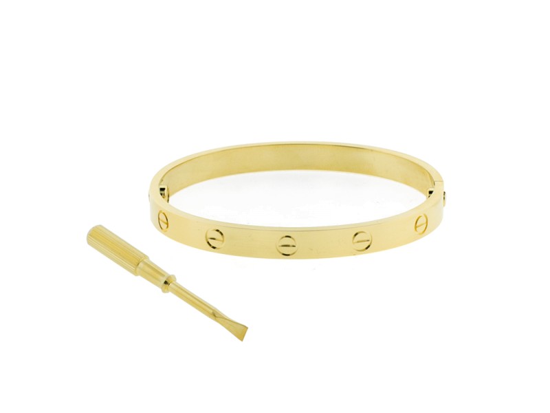 Cartier Love Bracelet Yellow Gold Size 17 Cartier Buy at TrueFacet