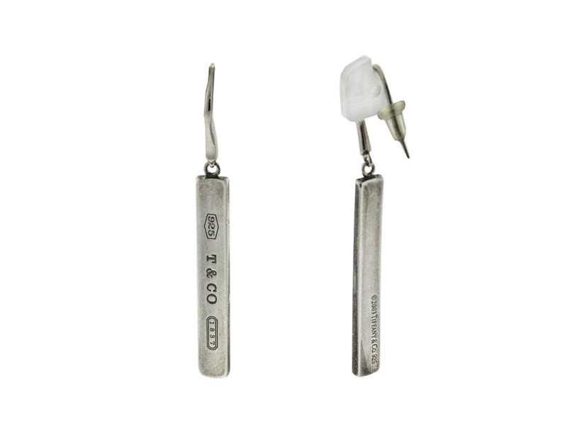 Tiffany Co. Sterling Silver Bar Earrings Tiffany Co. Buy at TrueFacet