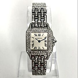 CARTIER PANTHERE 22mm Quartz Steel Full DIAMONDS Watch