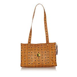 MCM Visetos Leather Tote Bag