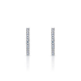 True 5 Carat Asscher Cut Diamond Hoop Earrings in 14k White Gold