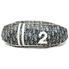 Dior 872024 Oblique Signature Trotter Monogram Waist Pouch Fanny Pack Belt Navy Blue Coated Canvas Cross Body Bag
