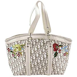 Christian Dior Beige Monogram Trotter Embroidery Tote Bag 862722