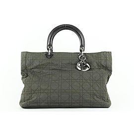 Dior Large Olive Green Quilted Cannage Lady Dior Shopper tote 905da413