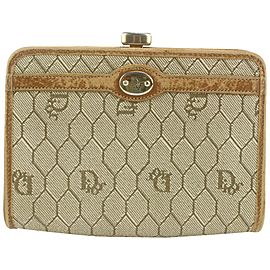 Dior Beige Monogram Trotter Kisslock Pouch 129d12