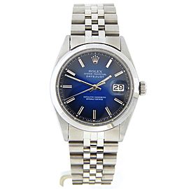 Mens Rolex Stainless Steel Datejust Blue