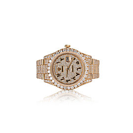 Rolex 36mm Diamond Day-Date Arabic Script Dial Presidential Yellow Gold Watch 228238