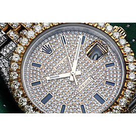 Rolex Datejust 41mm 126303 Custom Diamond Yellow Gold and Stainless Steel Watch