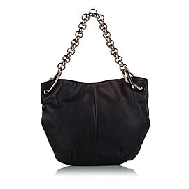 Loewe Chain Leather Hobo Bag