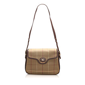 Burberry Plaid Canvas Crossbody Bag