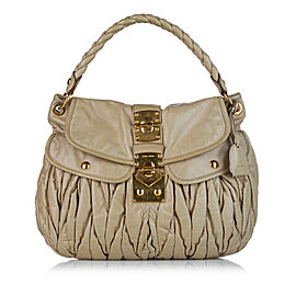 Miu Miu Coffer Leather Satchel