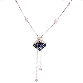 Diamond Sapphire Necklace 1.30 CTW Women Certified $3,950 822574