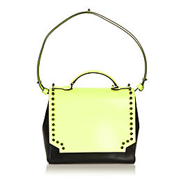 MCM Studded Leather Shoulder Bag