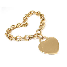 Tiffany & Co. 18K Yellow Gold Heart Tag Charm Bracelet