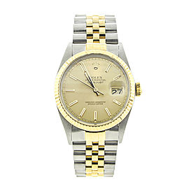 Rolex 36MM Two-Tone Datejust Jubilee Band 16013 Mens Watch