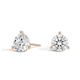 True 1.50Ct Lab Grown Diamond Martini Stud Earrings in Rose Gold