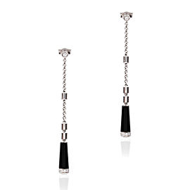 Piaget Possession White Gold Diamond & Black Jade Earrings