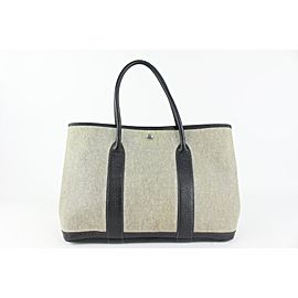 Hermès Grey x Navy Garden Party Tote Bag 930h30