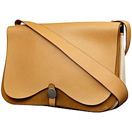 Hermès Tan Leather Colorado GM Double Flap Messenger Bag 2247350