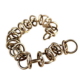 Vintage Tiffany & Co. Paloma Picasso Sterling Silver Woven Ring Links Bracelet