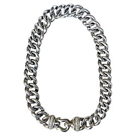David Yurman Sterling Silver & Diamonds Chain Necklace